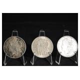 US Morgan Silver Dollars (Lot of 3)