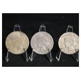 3 90% Peace Dollars