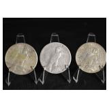 3 90% Peace Dollars