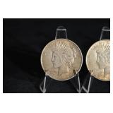 1922 And 1923 Peace Dollars Lot Of 3