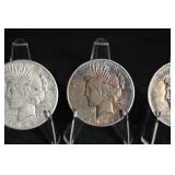 1922, 1924 Peace Dollar (Lot of 3)