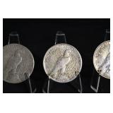 1922, 1924 Peace Dollar (Lot of 3)
