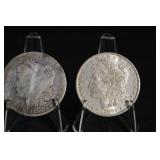 Morgan Silver Dollars - 3 Coins (1891, 1880, 1880)