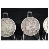 Morgan Silver Dollars - 3 Coin Set (1886, 1888, 1896)