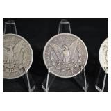 Morgan Silver Dollars - 3 Coin Set (1886, 1888, 1896)