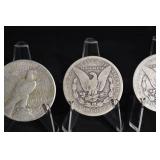 US Silver Dollar Coins - 1924, 1899, 1897 (Lot of 3)