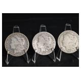 Morgan Silver Dollar Coins (Lot of 3)