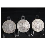Morgan Silver Dollar Coins (Lot of 3)