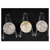 Walking Liberty Half Dollars - 3-Coin Set