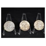 Franklin Half Dollar Lot Of 3