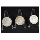 Franklin Half Dollar Lot Of 3