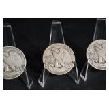 Walking Liberty Half Dollars - 3-Coin Set, USA