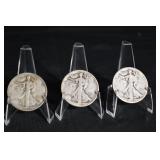 Walking Liberty Half Dollars - 1934 (Lot of 3)