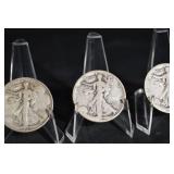 Walking Liberty Half Dollars - 1934 (Lot of 3)