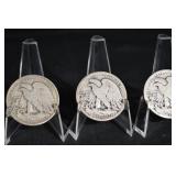 Walking Liberty Half Dollars - 1934 (Lot of 3)