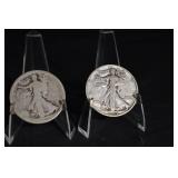 Walking Liberty Half Dollars (Lot of 3) - 1916-1947 US Silver Coins