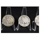 Walking Liberty Half Dollars (Lot of 3) - 1916-1947 US Silver Coins