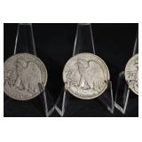 Walking Liberty Half Dollars - United States 50c Silver (Lot of 3)