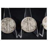 Walking Liberty Half Dollar - 3 Coins - United States 50-Cent Silver