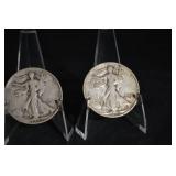 Walking Liberty Half Dollar - 3 Coins - United States 50-Cent Silver