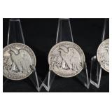 Walking Liberty Half Dollar - 3 Coins - United States 50-Cent Silver
