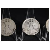 Walking Liberty Half Dollars - Vintage U.S. Silver Coins (Lot of 3)