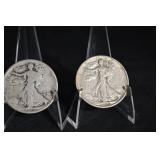 Walking Liberty Half Dollars - Vintage U.S. Silver Coins (Lot of 3)