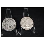 Walking Liberty Half Dollars - Vintage U.S. Silver Coins (Lot of 3)