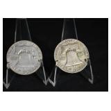 Franklin Half Dollars - 1951, 1952, 1954 (Lot of 3)