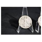 Walking Liberty Half Dollars - 3 Coins