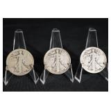 Walking Liberty Half Dollars (Lot of 3)