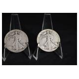 Walking Liberty Half Dollars - 3 Coins