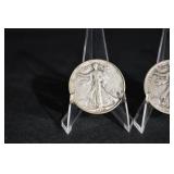 Walking Liberty Half Dollars - 1937 (Lot of 3)