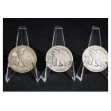 Walking Liberty Half Dollars - 1937 (Lot of 3)
