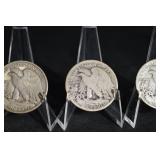 Walking Liberty Half Dollars - 1937 (Lot of 3)