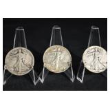 Walking Liberty Half Dollar Coins (Lot of 3)
