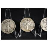 Walking Liberty Half Dollar Coins (Lot of 3)