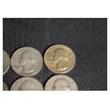lot of 10 90% Silver Washington Quarters