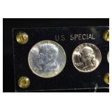 U.S. Special Mint Set 1966 SMS - 5 Coin Kennedy Half Dollar, Dime, Nickel, Quarter, Cent