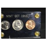 U.S. Special Mint Set 1966 SMS - 5 Coin Kennedy Half Dollar, Dime, Nickel, Quarter, Cent