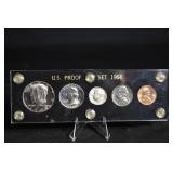 1964 U.S. Proof Set in Acrylic Display - Cent, Nickel, Dime, Quarter, Half Dollar
