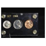1964 U.S. Proof Set in Acrylic Display - Cent, Nickel, Dime, Quarter, Half Dollar
