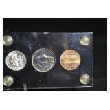 1964 U.S. Proof Set in Acrylic Display - Cent, Nickel, Dime, Quarter, Half Dollar
