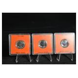 1962 Roosevelt Dimes - U.S. Proof Grade - 3 Coins in Orange Holders