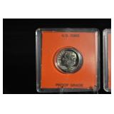 1962 Roosevelt Dimes - U.S. Proof Grade - 3 Coins in Orange Holders