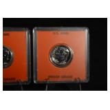 1962 Roosevelt Dimes - U.S. Proof Grade - 3 Coins in Orange Holders