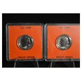 1961 Roosevelt Dime Proof Grade - 5 Coins in Orange Holders