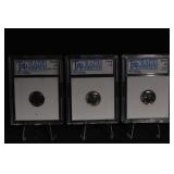 Roosevelt Dime Proof Set 1962, 1963, 1964 - TruTrade Service Graded 67/68