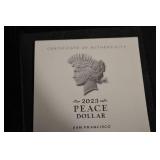 United States Mint 2023 Peace Dollar San Francisco - One Dollar Silver Coin