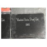 United States Proof Set 1980-1982 in Original Black Presentation Boxes Lot Of 10
